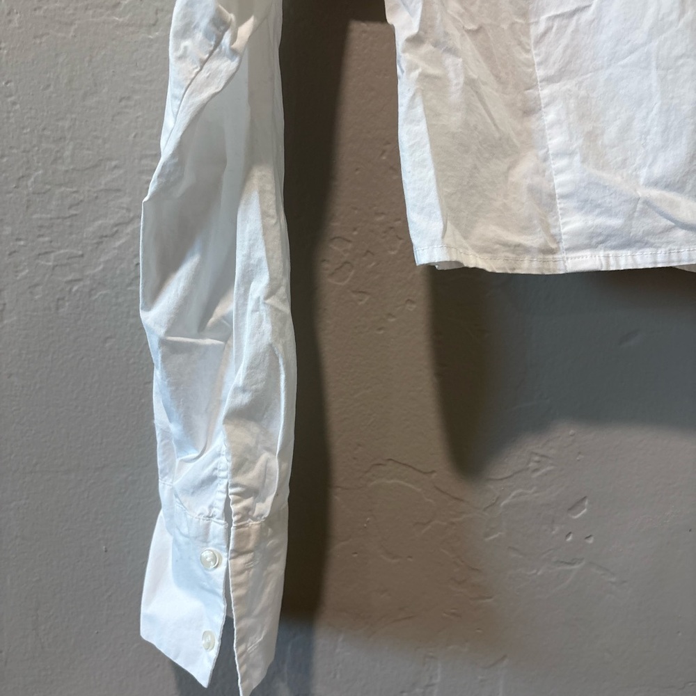 Abercrombie & Fitch White Button Up Crop Top - Picture 7 of 8